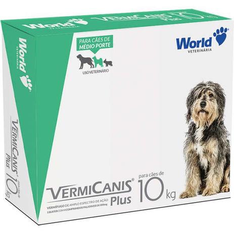 Vermicanis Plus 10kg Cartela com 4 Comprimidos