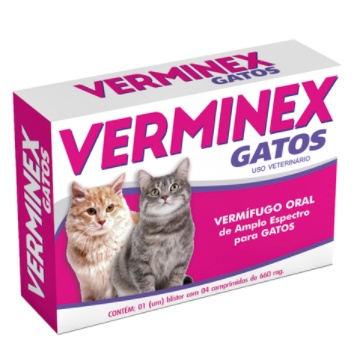 Verminex Gatos 04 Comprimidos