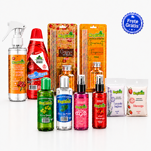 Kit Completo Casa Limpa e Perfumada Mogilândi – 10 Itens