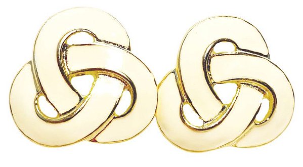 BRINCO ELOS ESMALTADOS OFF WHITE