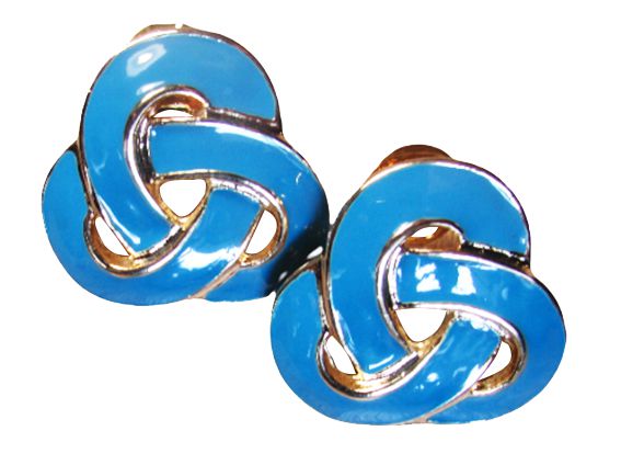 BRINCO ELOS ESMALTADOS AZUL