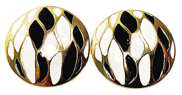 BRINCO ESMALTADO BOTÃO P/B