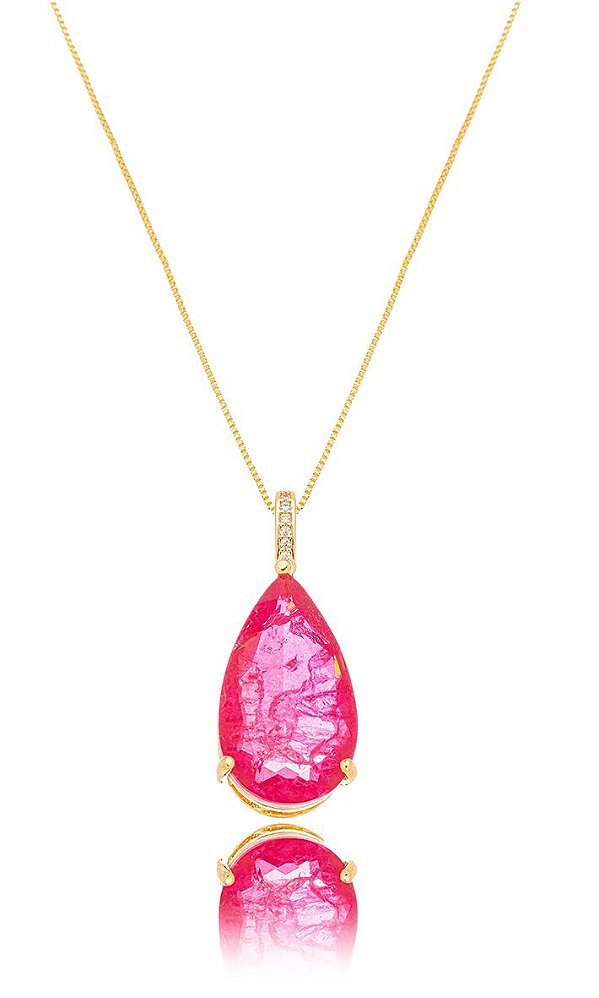 COLAR GOTA FUSION CRAVEJADA MAGENTA - SHINE