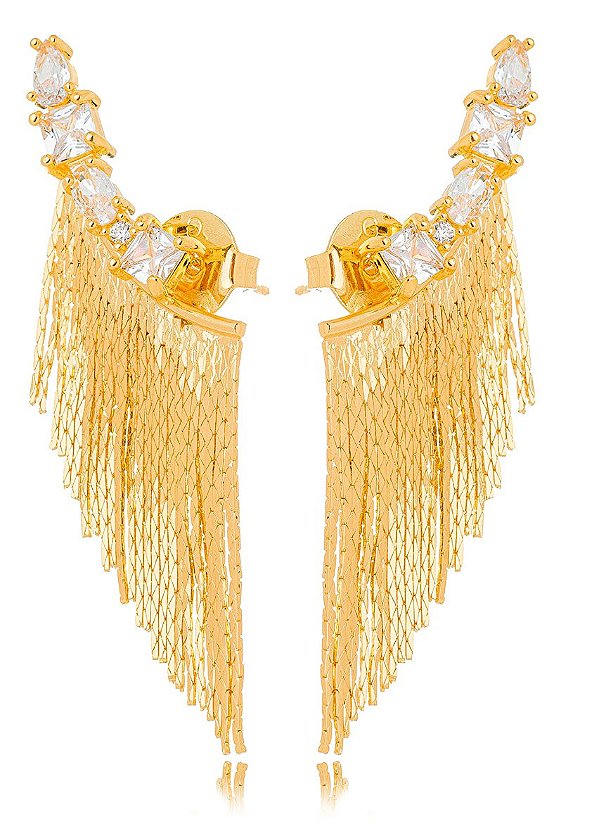 BRINCO EAR JACKET FRANJA - SHINE