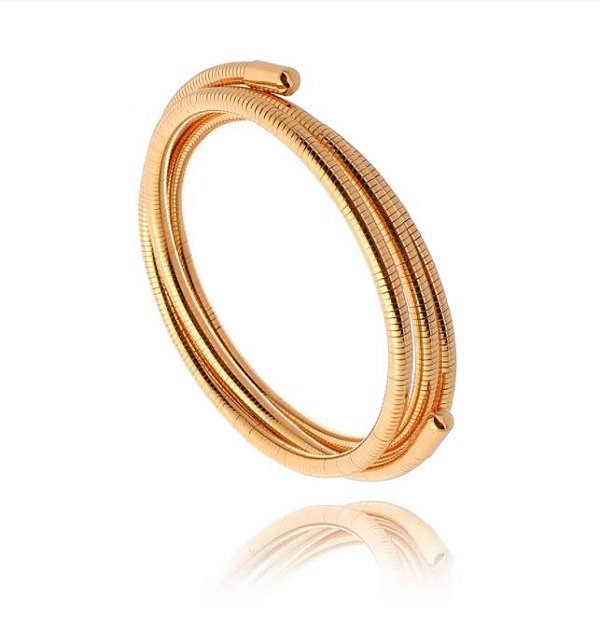 PULSEIRA DE MOLA FINA DOURADA