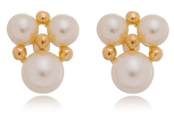 BRINCO TRIO DE PÉROLAS SHELL