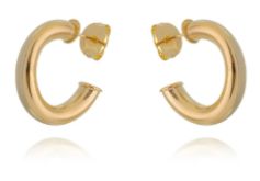 BRINCO ARGOLA GROSSA PEQUENA DOURADA