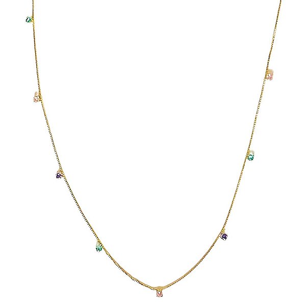 COLAR LONGO COM PONTO DE LUZ