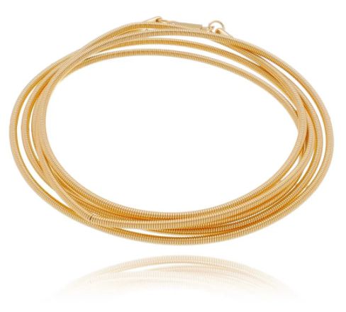 PULSEIRA FIO DE MOLA LONGO DOURADO