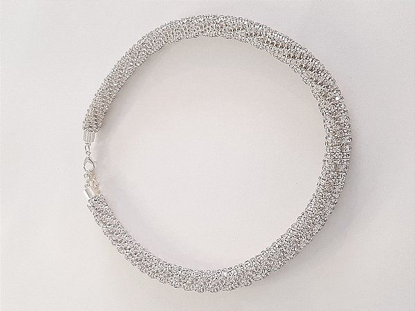 COLAR STRASS PRATA