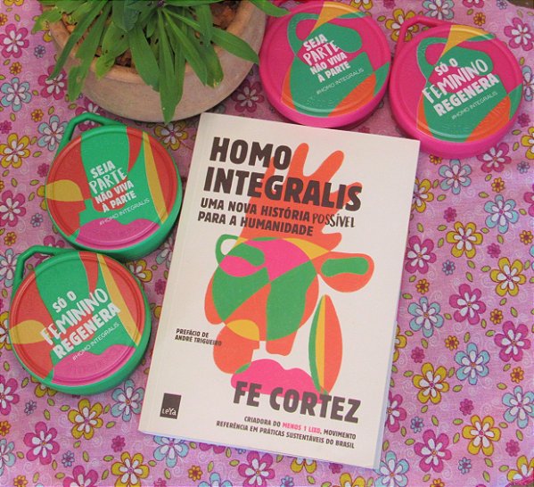 Kit Copo+Livro Homo Integralis Só o Feminino Regera