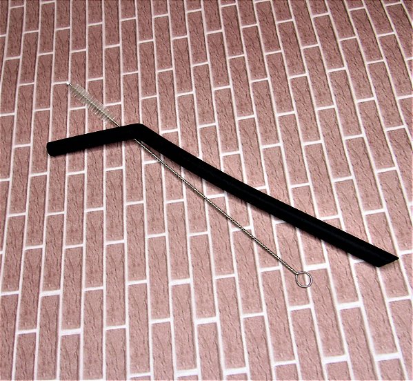 Canudo Reutilizável de Silicone 25 cm Adulto