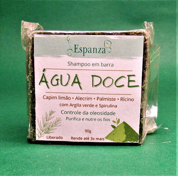 Shampoo sólido purificante para cabelos oleosos - Água doce