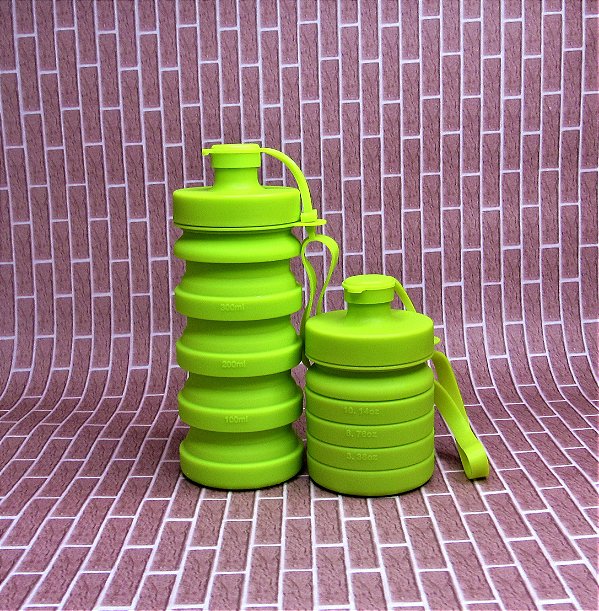 Garrafa Retrátil de Silicone 400 ml