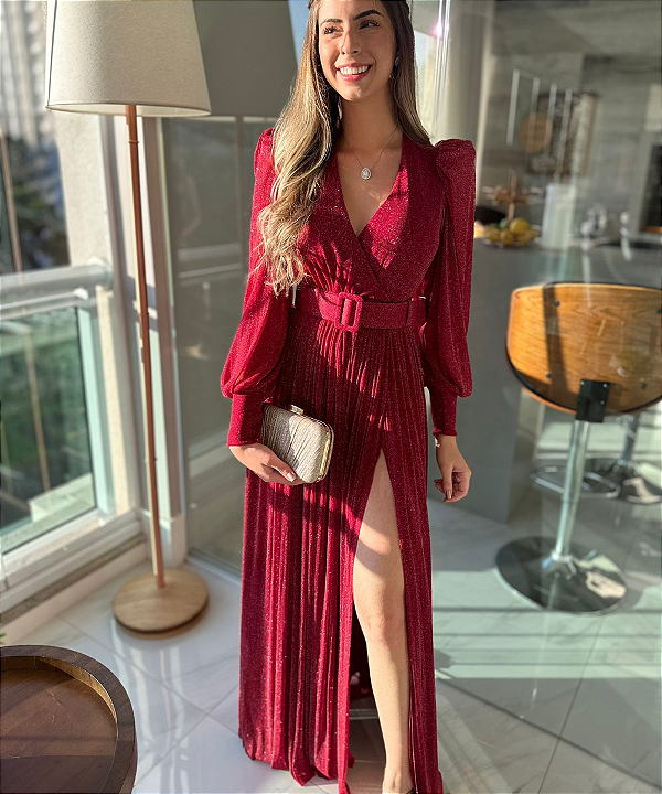 Vestido Longo Bruna Marsala