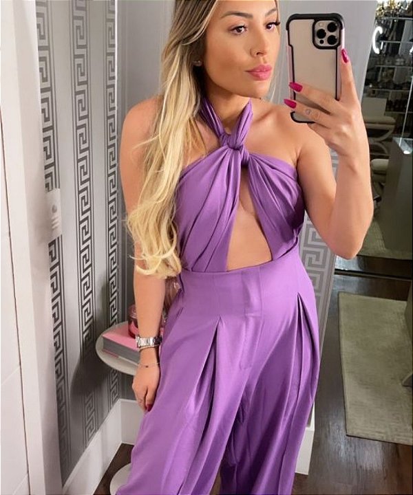 Conjunto em Alfaiataria Missy Lilás