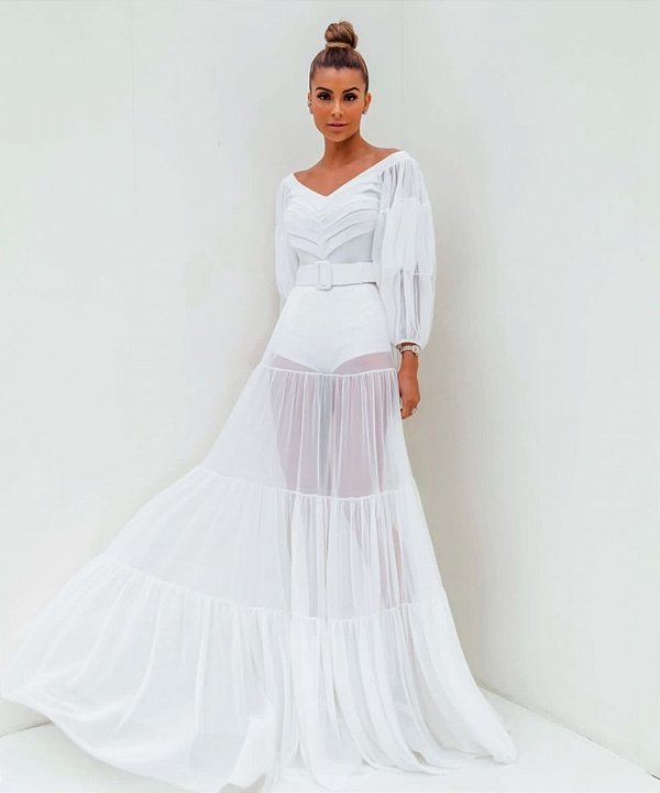 Conjunto Longo Ximena Branco