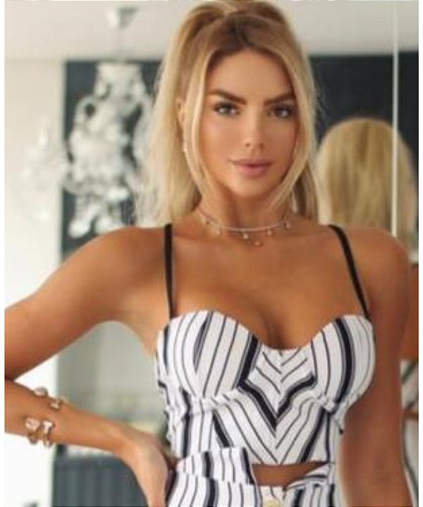 Cropped Listrado Sophy