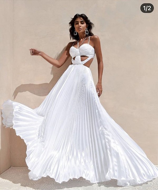 Vestido Longo Brigitti Branco