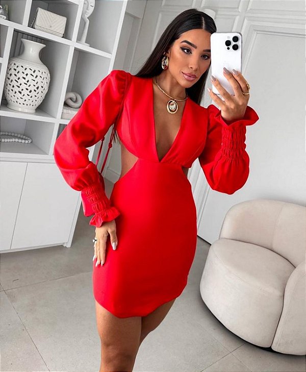 Vestido Curto Valeska Vermelho