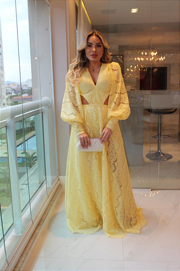 Vestido Longo Layla Amarelo