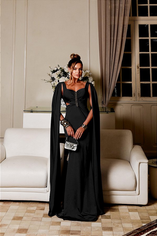 Vestido Londo Perla Preto