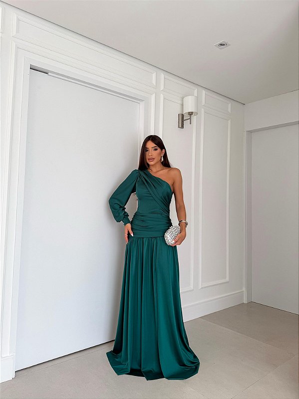 Vestido Longo Zayan Verde Esmeralda