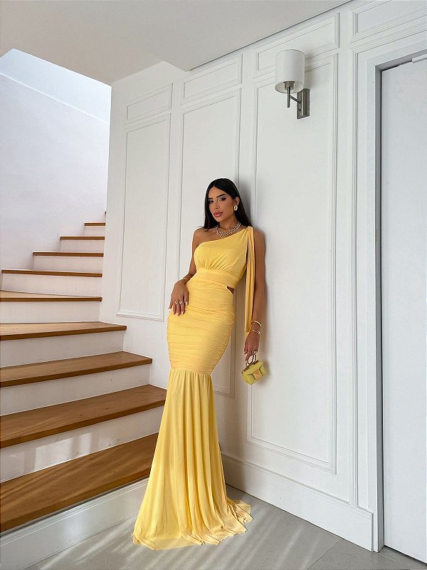 Vestido Longo Mayara Amarelo