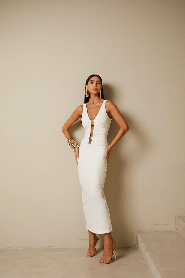 VESTIDO MIDI ARIA BRANCO