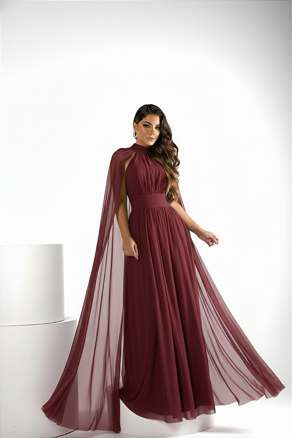 Vestido Longo Rove Marsala