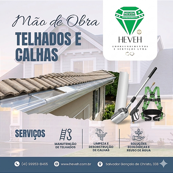 Telhados e Calhas (Mão de Obra)