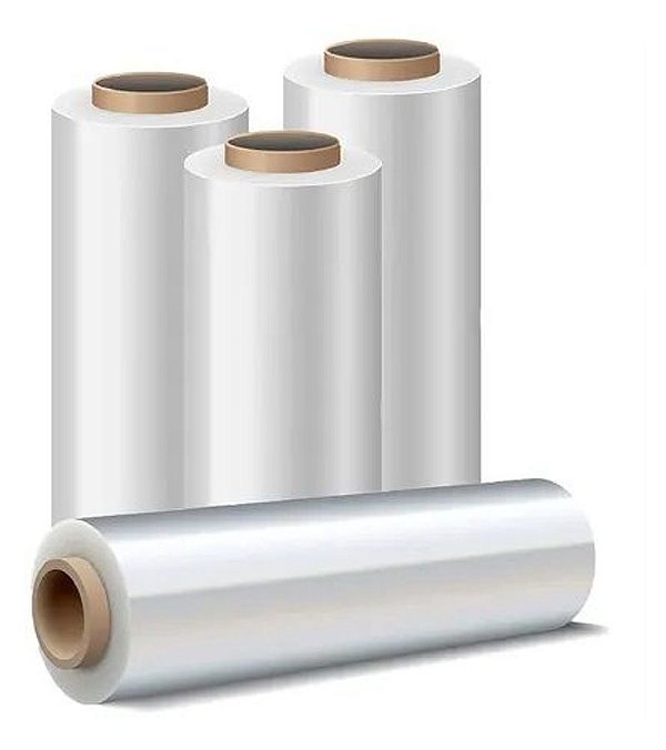 Filme Stretch 50cm x 0,25 micras com tubete - 2,5kg
