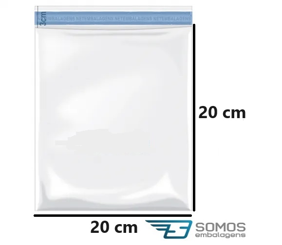 Envelope de segurança transparente 20 x 20 cm