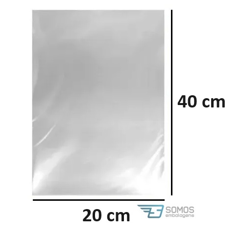 Saquinho plástico transparente PE - 20 x 40