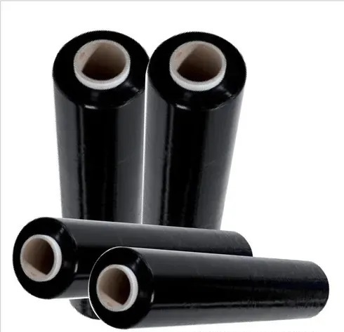 Filme Stretch Preto 50cm x 0,25 micras com tubete - 6 kg