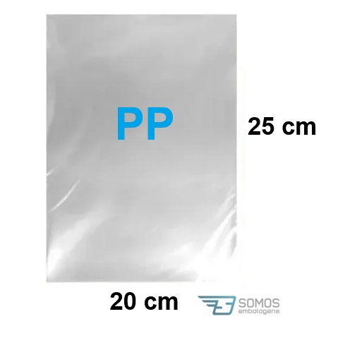 Saquinho plástico transparente PP - 20 x 25