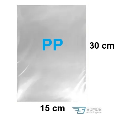 Saquinho plástico transparente PP - 15 x 30