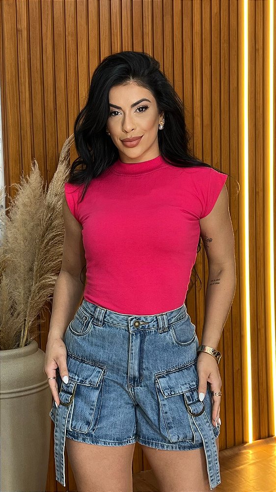 TSHIRT FEMININA ALGODÃO MUSCLE TEE PINK