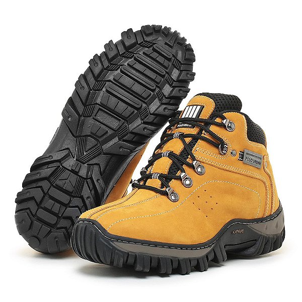 Bota caterpillar adventure couro legitimo com palmilha gel feminino