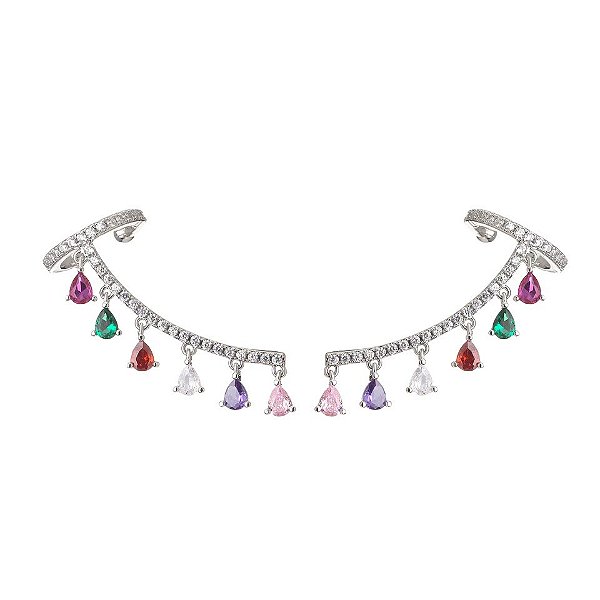 Brinco Ear Cuff mini gotas Colors