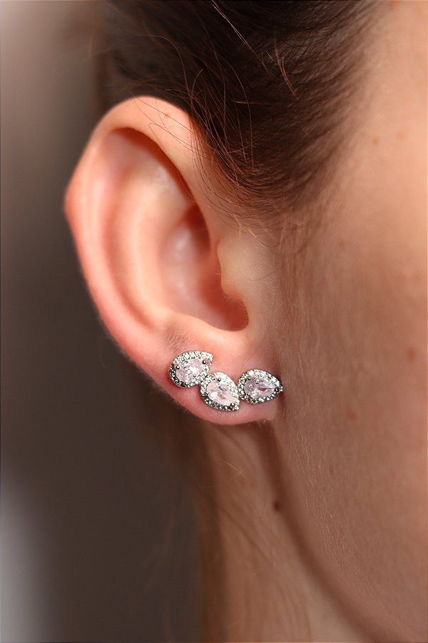 Brinco Ear Cuff Cristal Helena