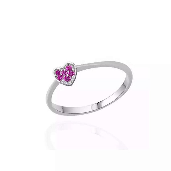 Anel Barbie Pink Prata 925