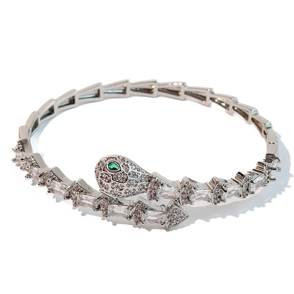 Bracelete Snake Cravado Cristal