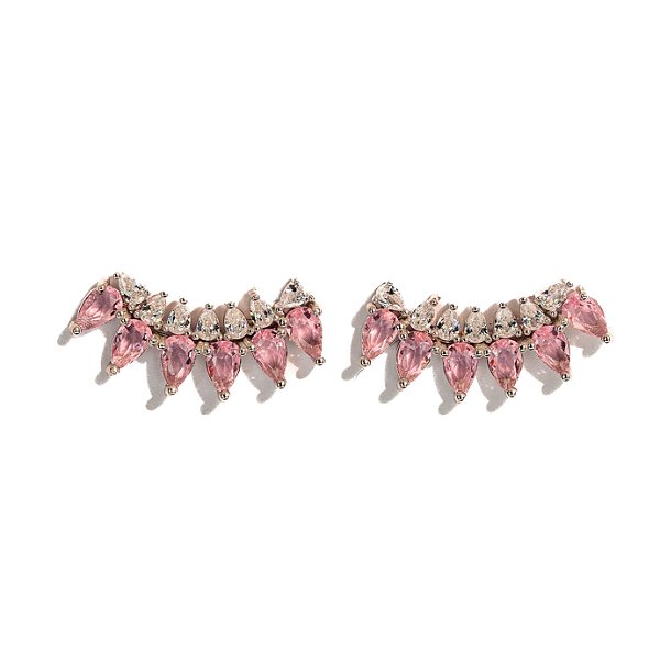 Brinco Ear Cuff Morganita Cravejado Prata 925