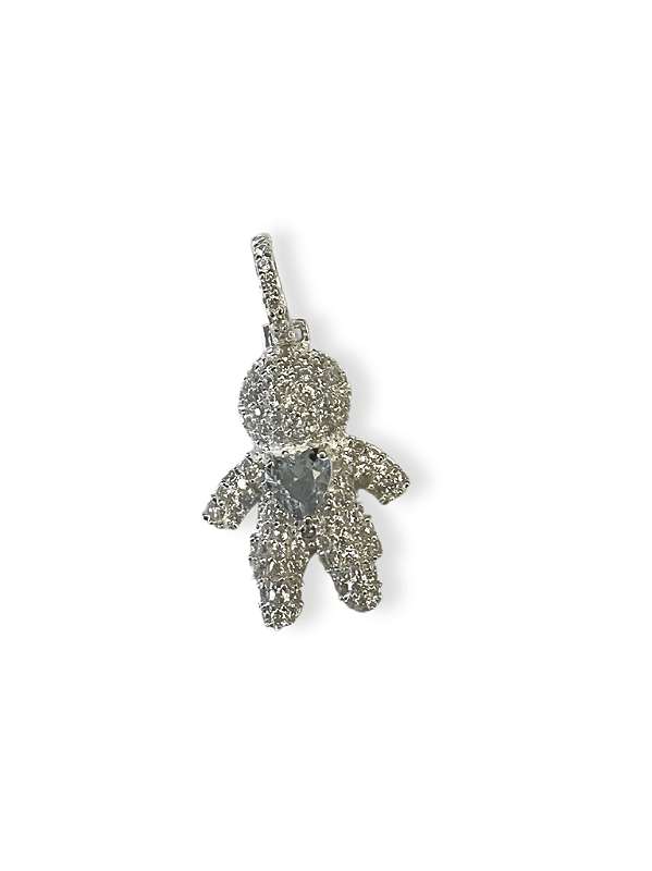 Pingente Menino Cravejado Prata 925