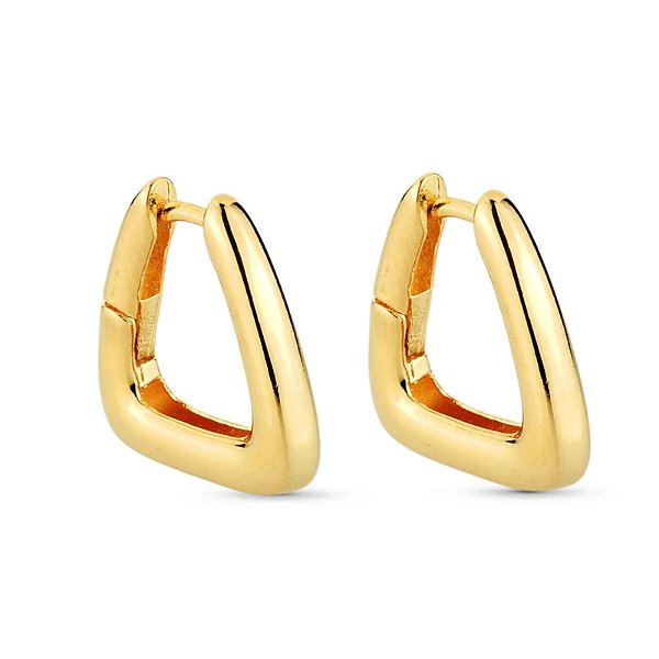 Argola Triângulo Banhado Ouro18K