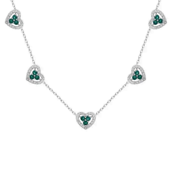 Colar Love Esmeralda Prata 925