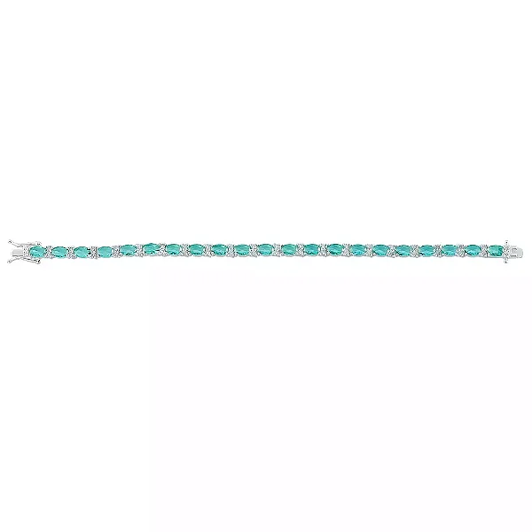 Pulseira Riviera Oval Turmalina Prata 925