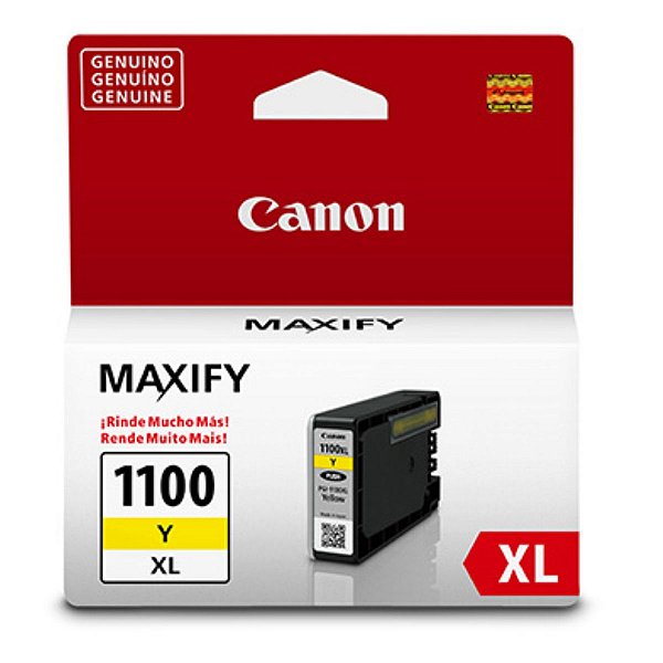 Cartucho de Tinta Canon PGI-1100XL Yellow - Impressora MAXIFY MB 2010 Original 12ml
