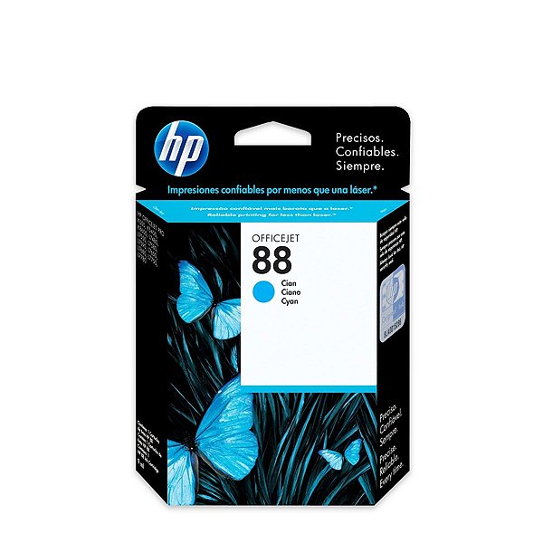 Cartucho de Tinta para Impressora HP K8600 K7500 K550 K5400 K7400 - HP 88 C9386AL Azul Original 13ml